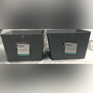 2pcs Storage Bins gray.12.99”L x10.83”W x 7.4